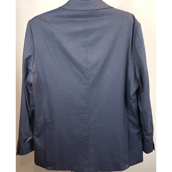 J.M. Haggar Blue Sport Coat – Tailored Fit, Size 46L, Travel-Ready - Picture 5 of 7
